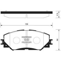 Колодки тормозные Toyota Corolla (E150,E180) 06-, Auris 07-, RAV 4 06- передние SANGSIN BRAKE