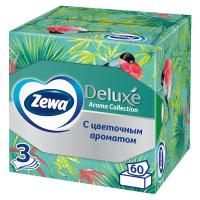 Салфетки бумажные в коробке Zewa Deluxe Арома Коллекция, 3 слоя, 60 шт