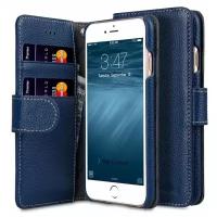 Кожаный чехол книжка Melkco для iPhone 7/8 (4.7") - Wallet Book Type - темно-синий