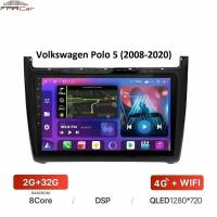 Штатная магнитола FarCar для Volkswagen Polo 5 (2008-2020) на Android 10 (2gb/32gb/WiFi/BT/GPS/DSP/QLED/4G)