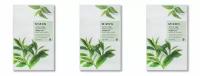 Mizon Набор тканевых масок Joyful Time Essence Mask Green Tea, 3 шт. по 23 гр