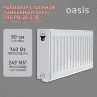 Радиатор отопления стальной панельный Oasis Pro PB 22-3-05, боковое подключение