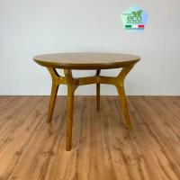 Стол кухонный обеденный Фуджи 100/СД, Круглый нераздвижной деревянный, Для кухни столовой гостиной, 100х100х76 см