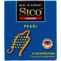 SICO Презервативы Pearl, точечное рифление, 3 шт