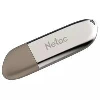 Флешка Netac U352 USB 3.0 256 ГБ, 1 шт., серебристый/бежевый