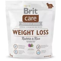 Сухой корм для собак Brit Care гипоаллергенный, при склонности к избыточному весу, с кроликом и рисом