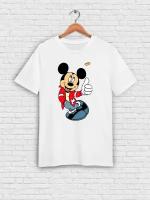 Футболка унисекс Printech "Микки Маус/Mickey Mouse/Минни Маус/Любовь" Белая 2XL FU-GB19P24/WH-2XL