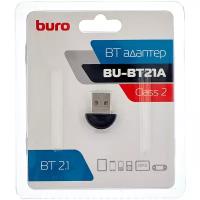 Адаптер Bluetooth USB Buro BU-BT21A Bluetooth 2.1+EDR class 2 10м черный