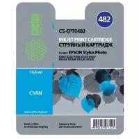 Картридж струйный Cactus CS-EPT0482 T0482 голубой (14.4мл) для Epson Stylus Photo R200/R220/R300/R320/R340/RX500/RX600/RX620/RX640