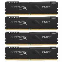 Оперативная память HyperX Fury 64 ГБ (16 ГБ x 4 шт.) DDR4 2400 МГц DIMM CL15 HX424C15FB4K4/64