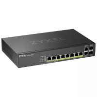 Коммутатор ZYXEL GS2220-10HP GS2220-10HP-EU0101F L2, PoE+, rack 19", 8xGE PoE+, 2xCombo (SFP/RJ-45), бюджет PoE 180 Вт, автономное/облачное управление