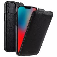 Кожаный чехол флип Melkco для Apple iPhone 12 mini (5.4") - Jacka Type, черный