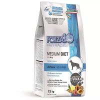 Сухой корм Forza10 Medium Diet для взрослых собак средних пород при аллергии из рыбы с микрокапсулами 12 кг