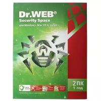 Dr.Web Security Space, электронный ключ, русский, количество пользователей/устройств: 2 ус., 12 мес