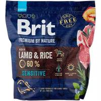 Brit Premium корм для собак с чувствительным пищеварением и проблемами кожи, ягненок и рис 1 кг