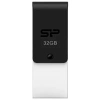 Флешка Silicon Power Mobile X21 32 GB, черный/серебристый