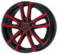 Колесный диск Mak Milano 6.5х16/5х114.3 D76 ET40, 9 кг, Black&Red