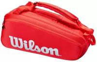 Теннисная сумка Wilson SUPER TOUR RED (6 ракеток)