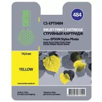 Картридж Cactus CS-EPT0484 T0484 желтый (14.4мл) для Epson Stylus Photo R200/R210/R220/R300/R300M/R310/R320/R340/RX300/RX500/RX510/RX600/RX620/RX630/RX640/PM A870/PM D770, струйный