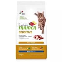 Корм для кошек TRAINER Natural при чувствительном пищеварении, с уткой и с ананасом, с клюквой 1.5 кг