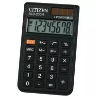 Калькулятор Citizen карманный, 8 разрядов, двойное питание, 98х60 мм (SLD-200NR)