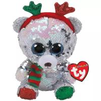 Мягкая игрушка TY Flippables Медведь Mistletoe 15 см