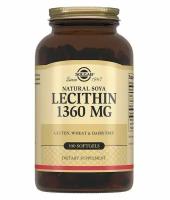 Solgar Lecithin 1360 mg Печень Снижение холестерина (100 капсул)