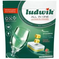 Ludwik ALL in one Active Oxy Plus Power Grapefruit Таблетки для посудомоечных машин в растворимой пленке 41 шт