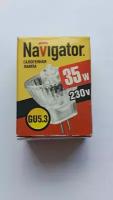 Лампа галогенная Navigator 94223, GU5.3, MR11, 35 Вт, 3000 К