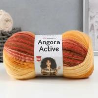 Пряжа "Angora Active" 20% шерсть, 80% акрил 500м/100гр (844 бордово-персиковый)