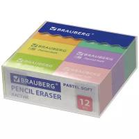 BRAUBERG Набор ластиков Pastel Soft, 12 шт. в ассортименте 12 шт