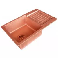 Врезная кухонная мойка ZorG Sanitary ZC 5178 NA-L ORLIK NATURAL COPPER, 50х78см, медь