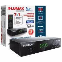 Эфирная приставка Lumax DV3205HD (T2+C, металл. корпус, дисплей, кнопки, WiFi, IPTV, Megogo, Dolby)