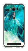 Силиконовый чехол "Голубые перья" на Asus Zenfone 2 Laser ZE550/551KL / Асус Зенфон 2 Лазер ZE550KL/551KL