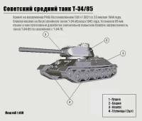 Танк Т-34-85 окрашен
