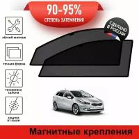 Каркасные шторки LATONIK PREMIUM на Kia Ceed 2 (2012-2016) универсал на передние двери на магнитах с затемнением 90-95%