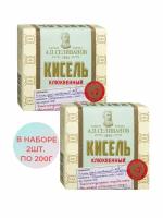 Кисель сухой клюквенный, брикет/А. П. Селиванов(в наборе 2шт. по 200г)