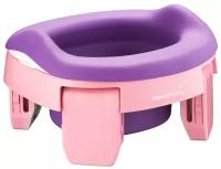 Дорожный горшок Roxy-Kids HandyPotty, розовый, с вкладкой для горшка