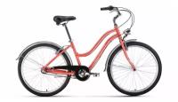 Велосипед FORWARD EVIA AIR 26 2.0 (26" 3 ск. рост 16") 2020-2021, коралловый/белый, RBKW1C363002