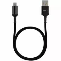 Кабель Maxvi MC-10M USB - microUSB, 2A, 1м, черный