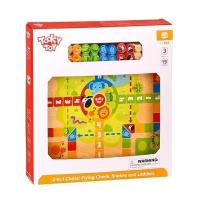 Набор настольных игр Tooky Toy 2 In 1 Chess: Ludo Game, Snakes and Ladders