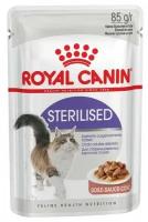 Влажный корм Royal Canin для взрослых стерилизованных кошек Sterilised (в соусе), 3 шт по 85гр