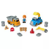 Игрушечная дорожная техника с аксессуарами MAGNETIC ENGINEER SET blue and yellow 331870