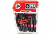 Биты для шуруповерта Milwaukee SHOCKWAVE (PZ3, 25 мм, 25 шт.)