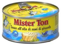 Тунец Mister Ton, филе ломтики тунца Yellowfin, в подсолнечном масле, ж/б, 160 г