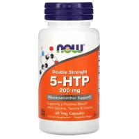 NOW 5-HTP, 5-Гидрокситриптофан 200 мг + Глицин, Таурин, Инозитол - 60 капсул