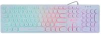 Клавиатура Oklick 420MRL белый USB slim Multimedia LED (1091227)