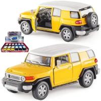 Металлическая машинка Kinsmart 1:36 Toyota FJ Cruiser, инерционная / Желтый