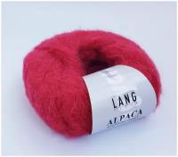 Пряжа Alpaca Superlight Lang Yarns( Альпака Суперлайт), цвет 0060-красный, 25гр/199 м, 54% альпака, 22% шерсть, 24% полиамид, 1 моток