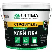 ULTIMA Клей ПВА строитель ведро, 0,9кг, ULTSTR09